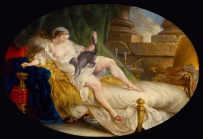 L.G.Blanchet, Julie upptäcker att hon blev övergiven / 1759 av Louis Gabriel Blanchet