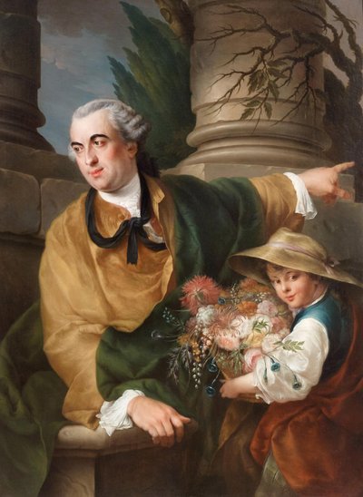 Porträtt av Charles Claude Flahaut de La Billarderie, greve av Angiviller 1730-1809, 1760. av Louis Gabriel Blanchet