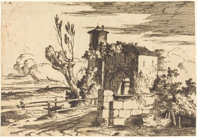 Monumental Entry av Louis Gabriel Moreau the Elder