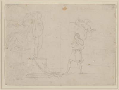 Study For Pygmalion And Galatea, c.1797 (krita på papper) av Louis Gauffier