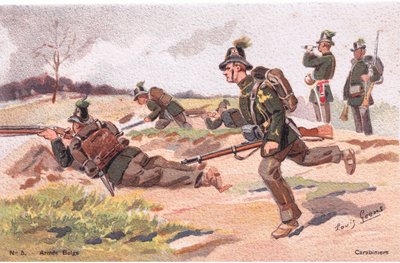 Karbinhakar, vykort, 1920-tal av Louis Geens