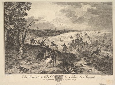 Rån på en väg efter en målning i samlingen av Duc de Choiseul, 1771. av Louis Germain