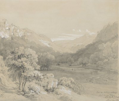 En utsikt över Cavi i Sabine Hills, 1848. av Louis Gurlitt