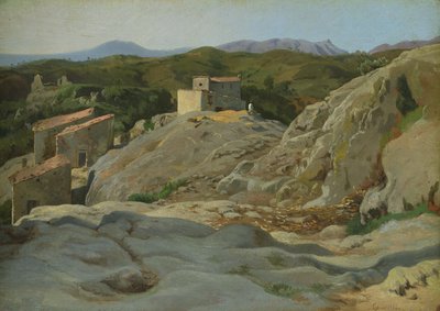 Italiensk by (olja på duk) av Louis Gurlitt