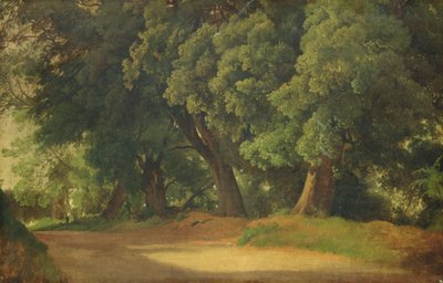 Ekar i Holstein (olja på papper på trä) av Louis Gurlitt