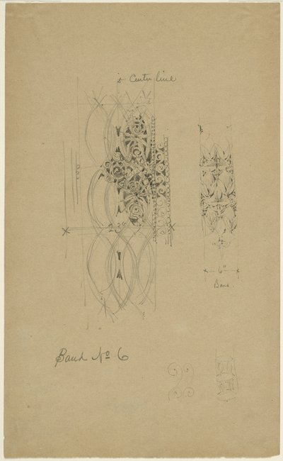 McVickers Theater, Chicago, Illinois, Sketch av Louis H. Sullivan