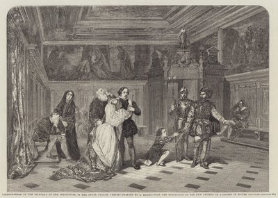 Förkammare till inkvisitionsdomstolen, i Ducal Palace, Venedig av Louis Haghe