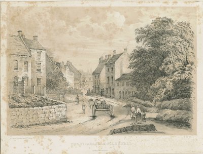 Eccleshall Village: litografi av Louis Haghe