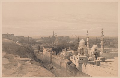 Egypten och Nubien: Volym III - nr 26, Kairo, Looking West, 1838. av Louis Haghe