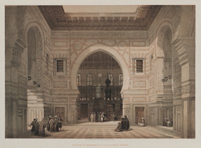 Egypten och Nubien, volym III: Interiör av moskén av Sultan El Ghoree av Louis Haghe