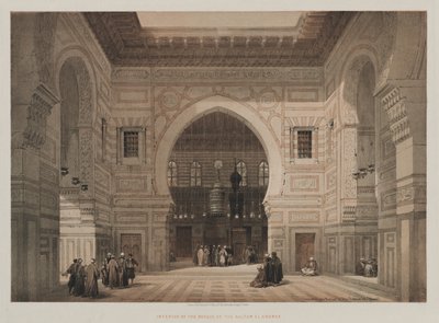 Egypten och Nubien, Volym III: Interiör av Sultan El Ghorees moské, 1849. av Louis Haghe