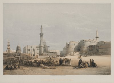 Egypten och Nubien, Volym III: Ingången till Kairos citadell, 1849. av Louis Haghe