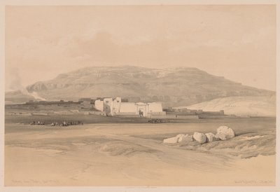 Egypten och Nubien: Volym II - nr 20, Medinet Abou, Thebe av Louis Haghe