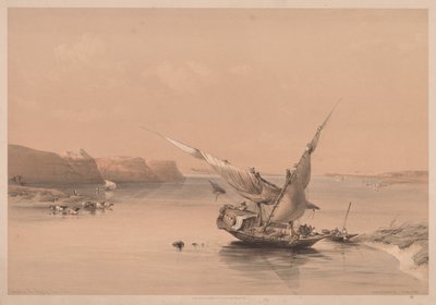 Egypten och Nubien: Volym II - nr 6, Approach to the Fortress of Ibrim, Nubia av Louis Haghe