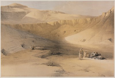 Egypten och Nubien, Volym II: Ingången till Thebes kungars gravar, Bab-El-Malouk, 1848. av Louis Haghe