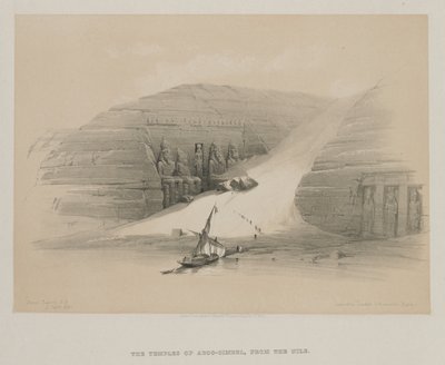Egypten och Nubien, volym II: Utgrävda tempel i Abu Simbel, Nubien, 1848. av Louis Haghe