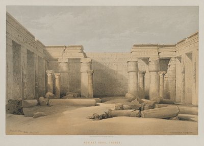 Egypten och Nubien, volym II: Medinet Abou, Thebe, 1847. av Louis Haghe