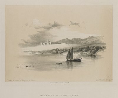 Egypten och Nubien, Volym II: Amddas tempel, Hassaya i Nubien, 1847. av Louis Haghe