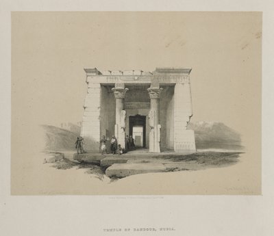 Egypten och Nubien, Volym II: Temple of Dandour, Nubia av Louis Haghe