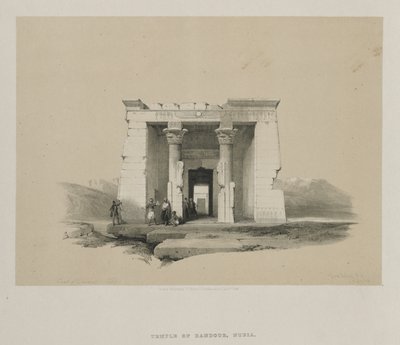 Egypten och Nubien, volym II: Dandourtemplet, Nubia, 1848. av Louis Haghe