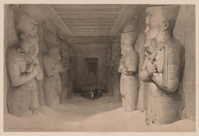 Egypten och Nubien: Volym I - nr 14, Templets inre Aboo Simbel av Louis Haghe