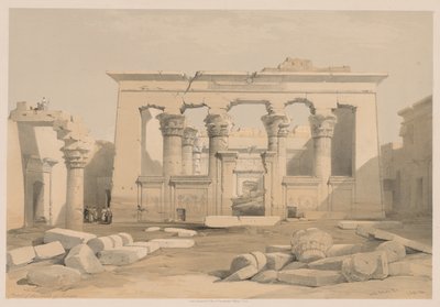 Egypten och Nubien: Volym I - nr 28, Portico of the Temple of Kalabshi, 1838. av Louis Haghe