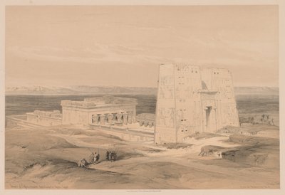 Egypten och Nubien: Volym I - nr 34, Edfous tempel. Ancient Appolinopolis, övre Egypten, 1838. av Louis Haghe