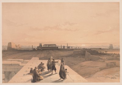 Egypten och Nubien: Volym I - Nr 38, Ruinerna av Karnak, 1838. av Louis Haghe