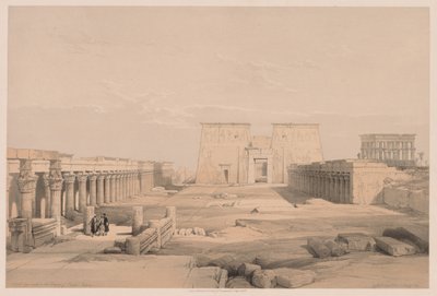 Egypten och Nubien: Volym I - nr 42, Grand Approach to the Temple of Philae, Nubia av Louis Haghe