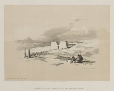Egypten och Nubia, Volym I: Tillvägagångssätt till templet Wady Saboua, Nubia, 1847. av Louis Haghe