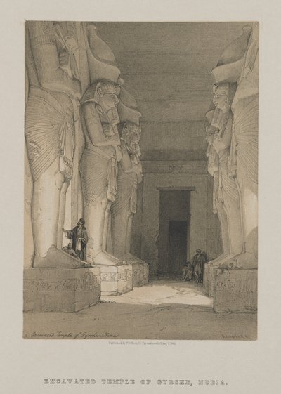 Egypten och Nubien, Volym I: Utgrävda tempel i Gyrshe, Nubien av Louis Haghe