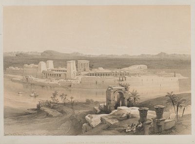 Egypten och Nubien, volym I: Allmän syn på ön Philae, Nubien, 1846. av Louis Haghe