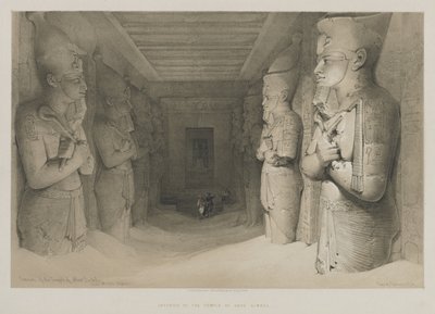 Egypten och Nubien, volym I: Insidan av Aboo-Simbels tempel, 1846. av Louis Haghe