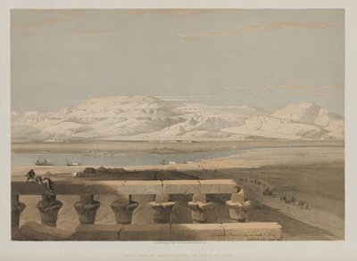 Egypten och Nubien, Volym I: Libyska bergskedjan, från Luxortemplet av Louis Haghe