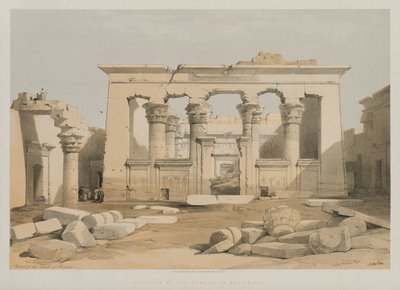 Egypten och Nubien, Volym I: Portik av Kalabshe-templet, 1847. av Louis Haghe