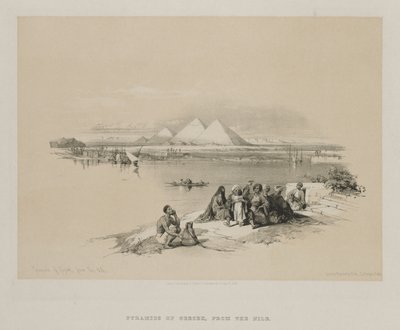 Egypten och Nubien, Volym I: Pyramids of Geezeh, från Nilen av Louis Haghe