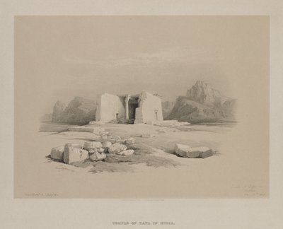 Egypten och Nubien, Volym I: Templet i Tafa i Nubia, 1846. av Louis Haghe