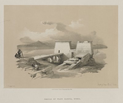 Egypten och Nubia, Volym I: Temple of Wady Saboua, Nubia av Louis Haghe