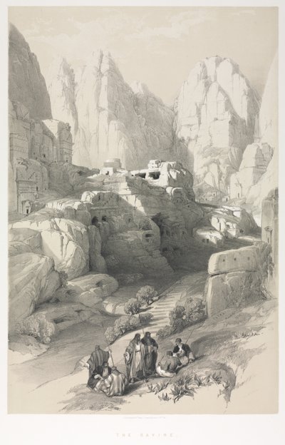 Det heliga landet, Syrien, Idumea, Arabien, Egypten & Nubien: Petra av Louis Haghe