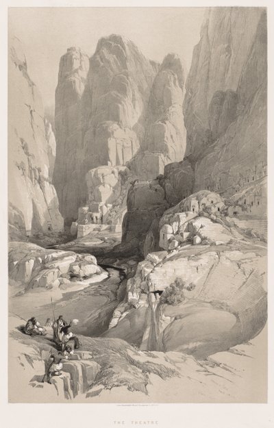 Det heliga landet, Syrien, Idumea, Arabien, Egypten & Nubia Vol. III: Entrén till Petra, 1842. av Louis Haghe