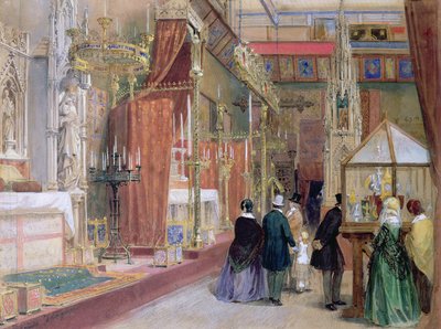 Den medeltida domstolen för den stora utställningen 1851 av Louis Haghe