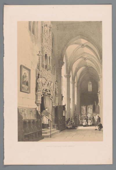 Ingång till sakristian i Saint Laurentius-kyrkan i Nürnberg Ingång till sakristian St. Laurent a Nürnberg (titel på objektet) av Louis Haghe