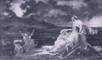 Herculaneum: Vesuvius utbrott, illustration från The World