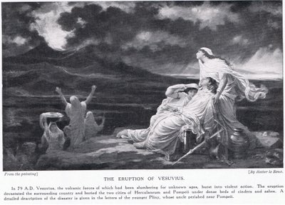 Vesuvius utbrott 79 AD av Louis Hector Leroux
