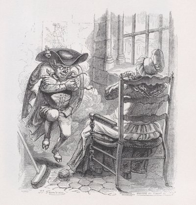 Den lilla röda mannen från Bérangers kompletta verk, 1836. Skapare: Louis-Henri Brevière, Cesar-Auguste Hebert. av Louis Henri Brevière, Cesar Auguste Hebert