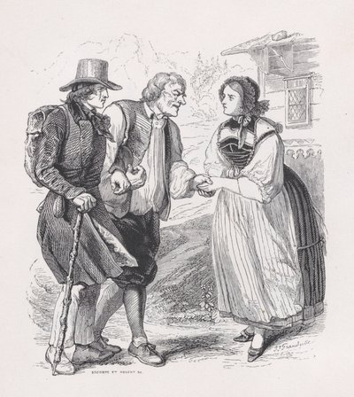 Resenären från The Complete Works of Béranger, 1836. Skapare: Louis-Henri Brevière, Cesar-Auguste Hebert. av Louis Henri Brevière, Cesar Auguste Hebert