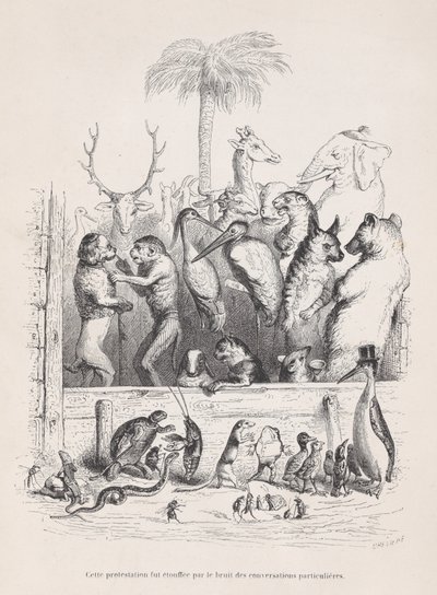 Dieser Protest wurde durch das Geräusch privater Gespräche erstickt aus Szenen aus dem... von Louis Henri Brévière