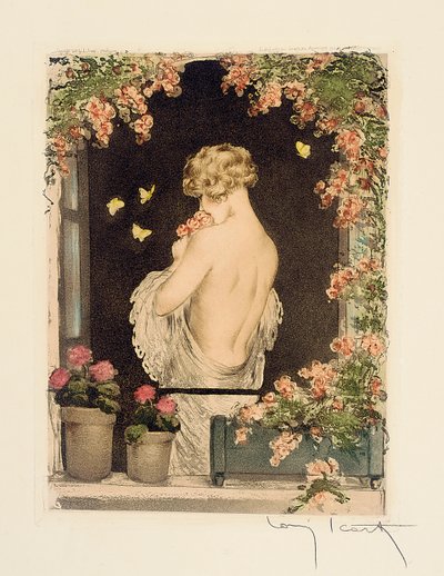 The Four Seasons: Summer, c.1928 (handfärgad torrnål och akvatint) (se även 745548-51) av Louis Icart