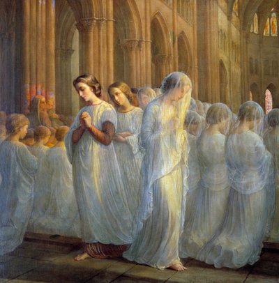 Själens dikt; Första nattvarden. Målning av Anne Francois Louis Janmot (1814-1892) av Louis Janmot