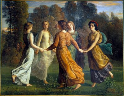 Själens dikt; Solstrålar. Målning av Anne Francois Louis Janmot (1814-1892) av Louis Janmot
